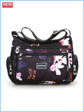 Women's Nylon Dumpling Crossbody Shoulder Bag Water Resistant Anti-Theft Large